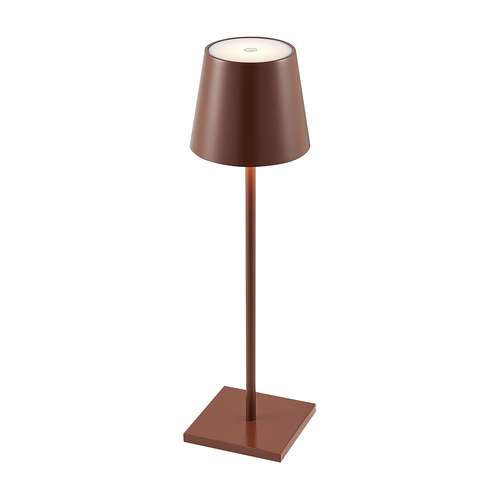 CLIO RECHARGEABLE TABLE LAMP 3wLED D108 H380 IP54 1.5M 3000 K 300LM 2X2000mah BROWN SATIN