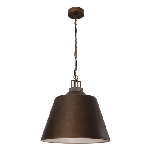 PENDANT ES Ant Brass Shade w/Grey Travertine Highlight BELL OD450mm