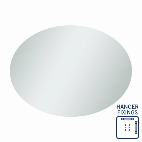 Cody Polished Edge Oval Mirror - 600x800mm with Hangers