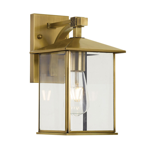 COBY EXTERIOR WALL BRACKET 25wE27max L:180 H:300 - IP43 BRASS / CLEAR (BPRE10x18.5)