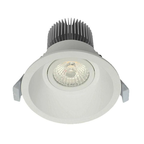 D/L C/TILT 10W RND Matt WH Low Glare Tri IP20 90mm 850 Lm