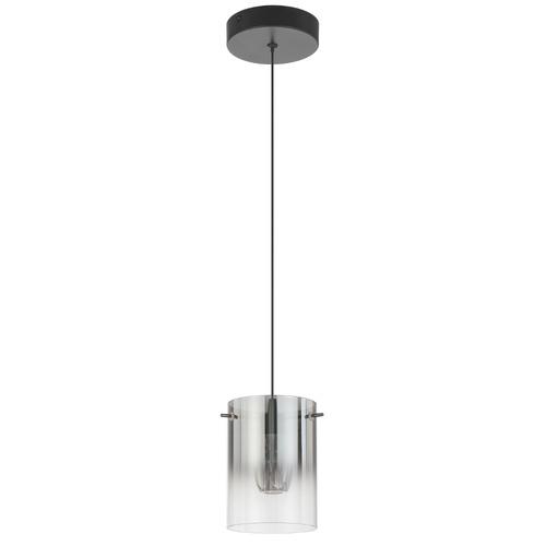 CREVIL 1LT PENDANT 4wLED 4000K cab.2M PLUG 225Lm D110 H157 BLACK / SMOKE