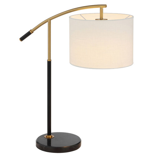 CRUZ TABLE LAMP 25wE27max L510 W230 H550 cab:2.0m foot BLACK MARBLE GOLD  / IVORY