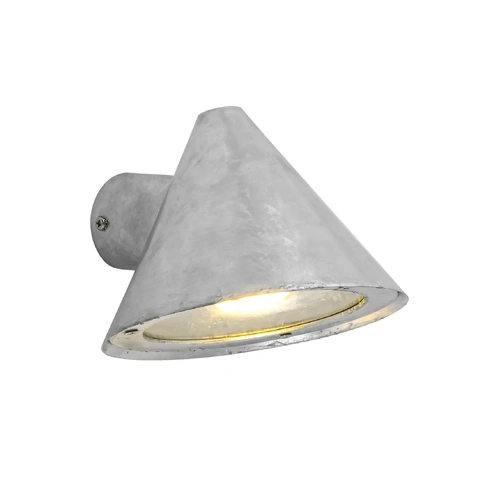 WALL S/M GU10 CONE Galvanized Iron & Glass Diff IP44
