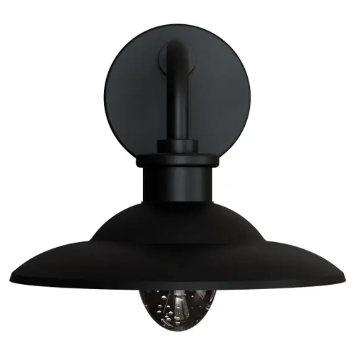 Cuscus Bubble Glass 240mm Exterior Wall Light 5W LED Tri Colour Non Dimmable Black IP65
