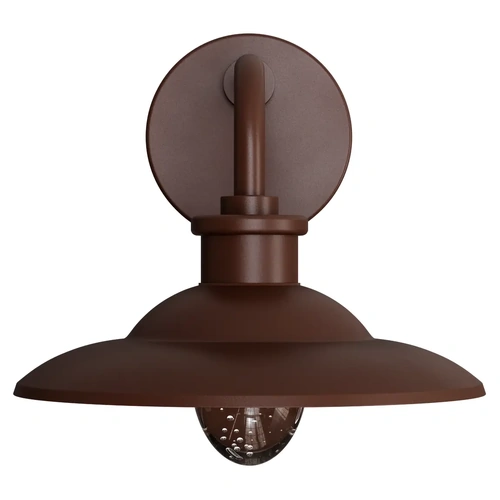 Cuscus Bubble Glass 240mm Exterior Wall Light 5W LED Tri Colour Non Dimmable Rust IP65