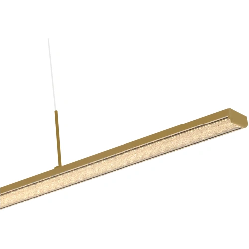 Dazzle 2000mm Linear LED Pendant clear cord 72W TRI Colour Non-dimmable Brass IP20