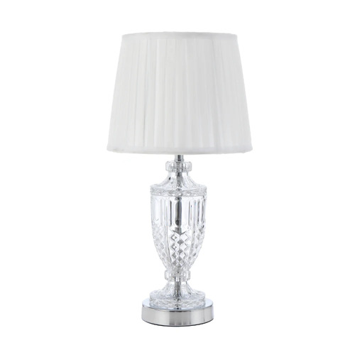 DEBDEN TABLE LAMP 25wE27max  D:240 H:475 CHROME / IVORY