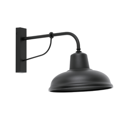 WALL Int S/M ES DOME MATT BLK IP23 (Brass bracket)