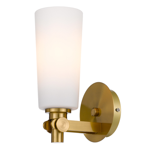 DELMAR WALL LAMP 25wE27max D:125 H:270 P:170 ANT.GOLD / ANT.GOLD/OPAL MATT