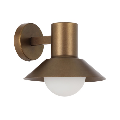 DELORE EXTERIOR WALL BRACKET 25wE14max W250 H230 P280 IP44 VINTAGE BRASS/ OPAL MATT