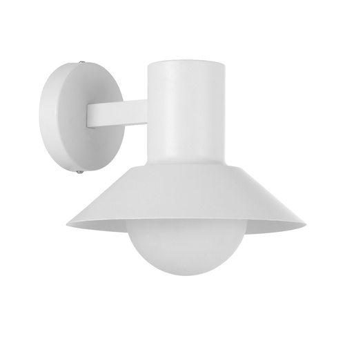 DELORE EXTERIOR WALL BRACKET 25wE14max W250 H230 P280 IP44 WHITE SAND/ OPAL MATT