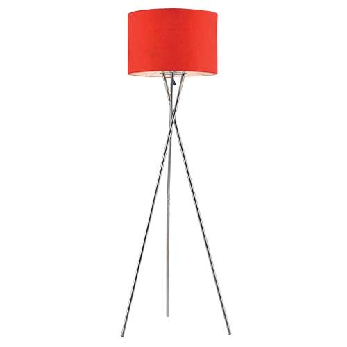 DENISE FLOOR LAMP 60wE27max.  D:450 H:1600 CHROME / RED