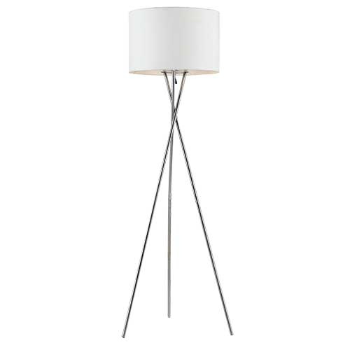 DENISE FLOOR LAMP 60wE27max.  D:450 H:1600 CHROME / WHITE