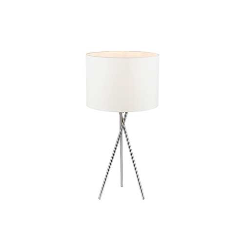 DENISE TABLE LAMP 40wE27max.  D:320 H:650 CHROME / WHITE