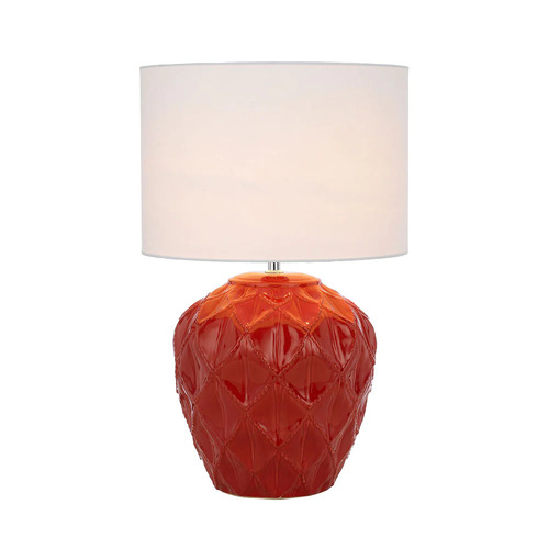 DIAZ CERAMIC TABLE LAMP 25wE27max D:330 H:540 RED / WHITE