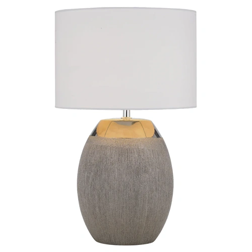 DILLION CERAMIC TABLE LAMP 25wE27max H:475 D:300 SILVER/WHITE