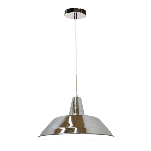 PENDANT ES Chrome ANGLED DOME OD355mm