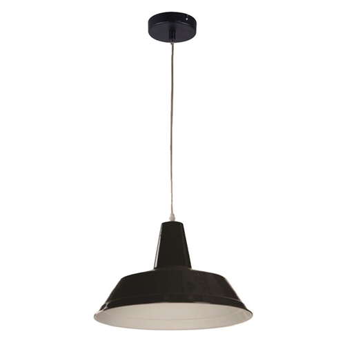 PENDANT ES Blk ANGLED DOME OD355mm