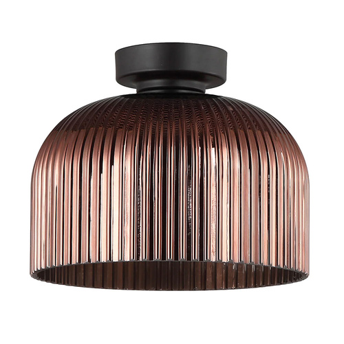 DIY Batten Fitting VINTAJ COPPER Painted Glass Shade Dome OD200mm