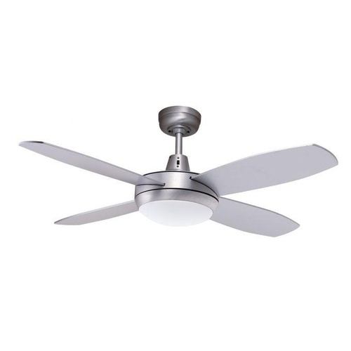 Lifestyle Mini 1067Mm 4 Blade Ceiling Fan With 24W Led Light Tricolour Brushed Aluminium