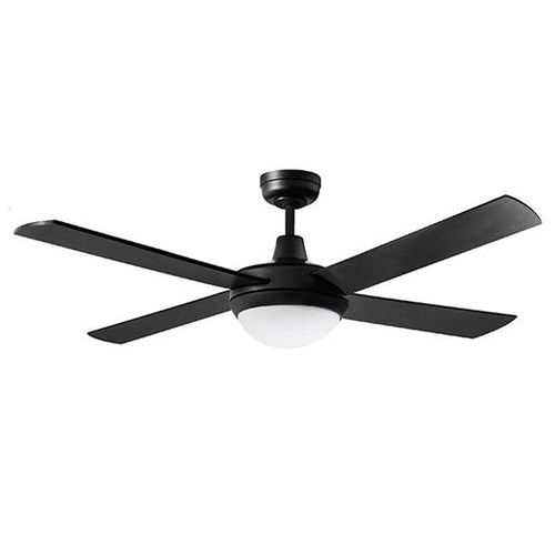 Lifestyle 1320mm 4 Blade Ceiling Fan with 24w LED Light Tricolour Matt Black