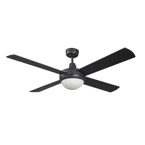 Lifestyle 1320mm 4 Blade Ceiling Fan with Light 2 x E27 Matt Black