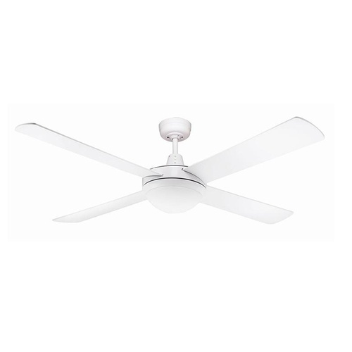 Lifestyle 1320mm 4 Blade Ceiling Fan with Light 2 x E27 White