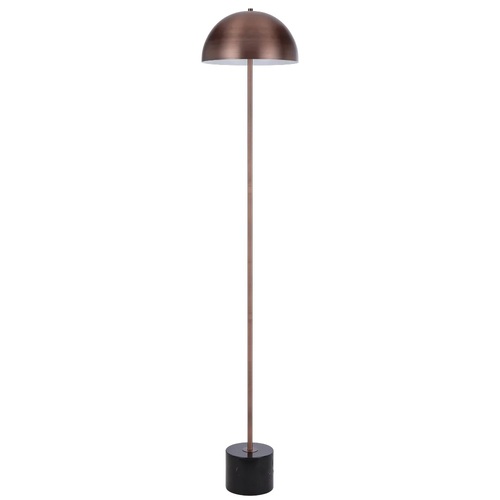DOMEZ FLOOR LAMP 2x25wE27max D:300 H:1500 cable2.0 foot swt BLACK MARBLE/BRONZE