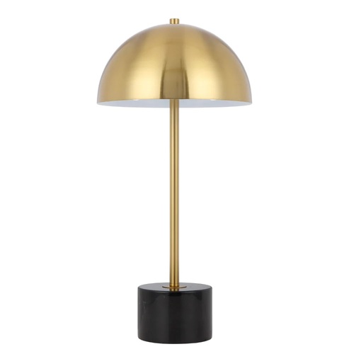 DOMEZ TABLE LAMP 2x25wE27max D:250 H:500 inline switch BLACK MARBLE/ANT GOLD