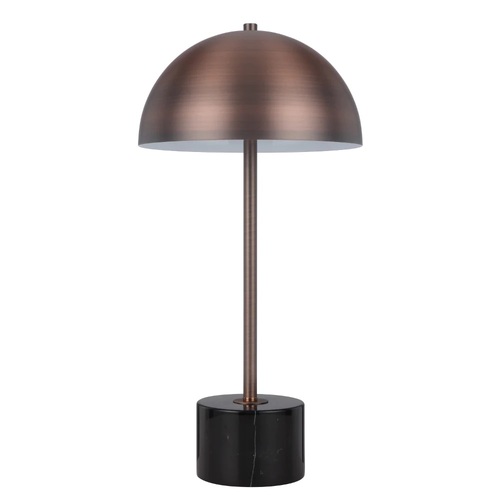 DOMEZ TABLE LAMP 2x25wE27max D:250 H:500 inline switch BLACK MARBLE/BRONZE