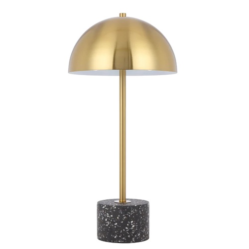 DOMEZ TABLE LAMP 2x25wE27max D:250 H:500 inline switch BLACK TERRAZZO / ANT GOLD