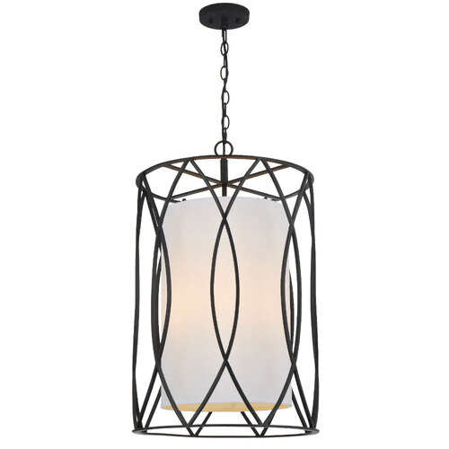 DOVER 45 PENDANT 4x25wxE14max D450 H730 CHAIN 2M TEXTURED BLACK