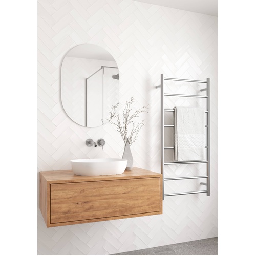 Duke Polished Edge Pill Mirror 500x700mm Glue-to-Wall and Demister