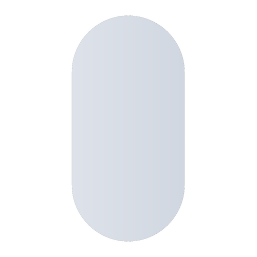 Duke Polished Edge Pill Mirror 600x1200mm Glue-to-Wall and Demister