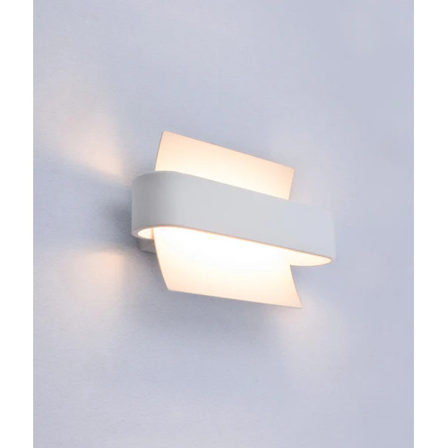 WALL Int City S/M 6W RECT CURVED Matt Wh 3K 460 Lm