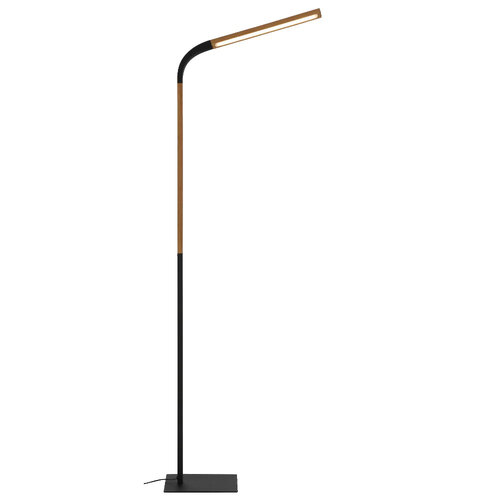 DUMAS FLOOR LAMP 10wLED L435 W150 H1400 990Lm FOOT SWTC 3000K BLACK MATT/ASH TIMBER