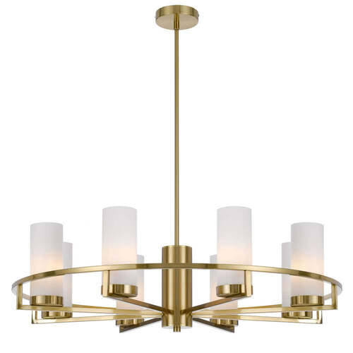 EAMON 8LTS PENDANT 8x25wE14max D850 H242 GLASS:80 BLACK / OPAL MATT  ROD:1.5m