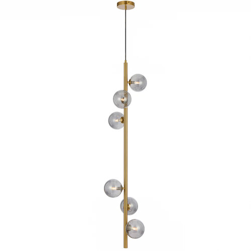 ELSON 6 LT PENDANT 6x6wG9max KIT L1200 W265 H265  TEX 2m ANT GOLD/ SMOKE