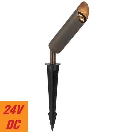 ESLEN SPIKE LIGHT 3wLED 24v 3000K IP65 38d D38 H165 cab1M HONEYCOMB ANTIQUE BRASS