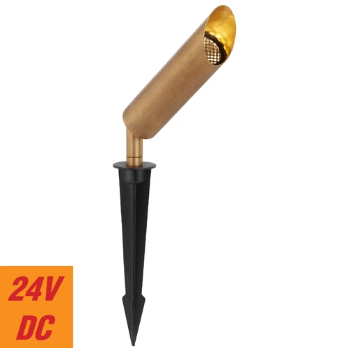 ESLEN SPIKE LIGHT 3wLED 24v 3000K IP65 38d D38 H165 cab1M HONEYCOMB NAT BRASS