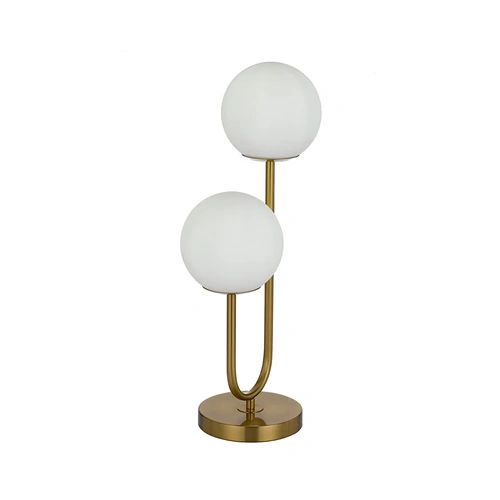 ETERNA 2 TABLE LAMP 2x25wE27max L:250 H:550 ANT.GOLD / OPAL MATT
