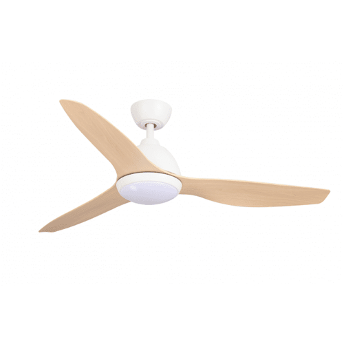 Fanco Breeze v2 AC - 52'' (132cm) - White (M) - Beechwood (B) - CCT LED