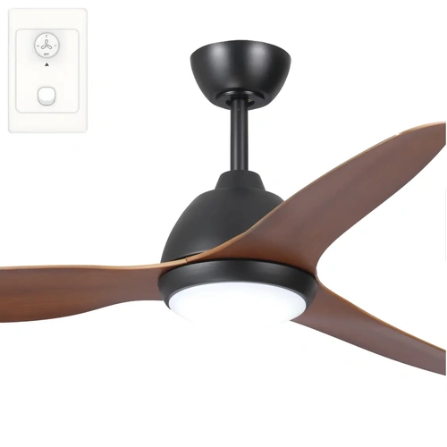 Fanco Breeze v2 AC - 52'' (132cm) - Black (M) - Koa (B) - CCT LED