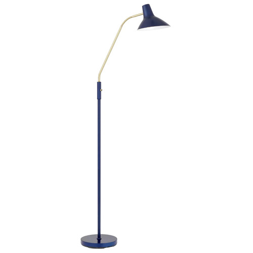 FARBON FLOOR LAMP 25wE27max H:1580 D:230 BLUE/ BRASS MATT/BLUE ROCKET SWITCH