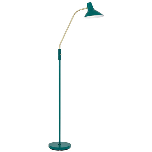 FARBON FLOOR LAMP 25wE27max H:1580 D:230 GREEN/ BRASS MATT/GREEN ROCKET SWITCH