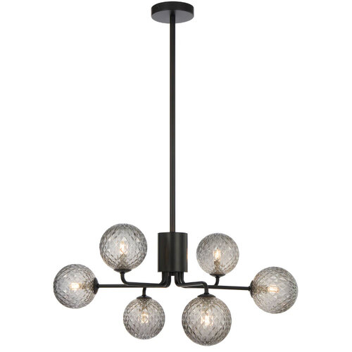 FELTON 6LT PENDANT 6x6wG9max KIT D650 H295 ROD:2*600+1*300 BLACK/ SMOKE TEAR PATTERN