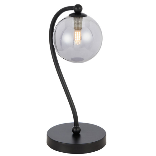 FELTON TABLE LAMP 6wG9max KIT L160 W150 H350 BLACK MATT/ SMOKE