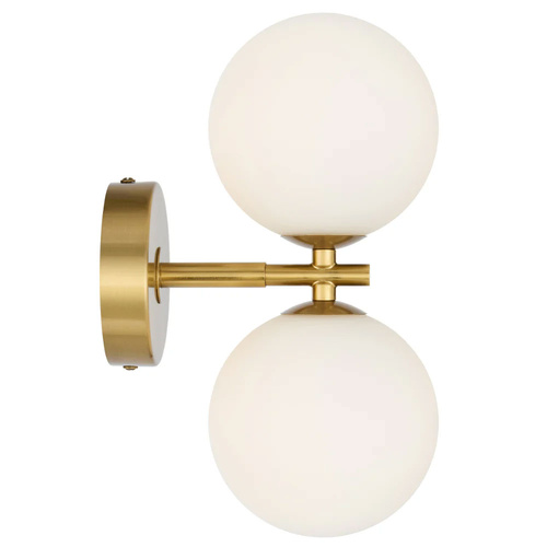 FELTON 2 LT WALL LIGHT 2x6wG9max P170 W120 H270 ANT GOLD/ OPAL MATT