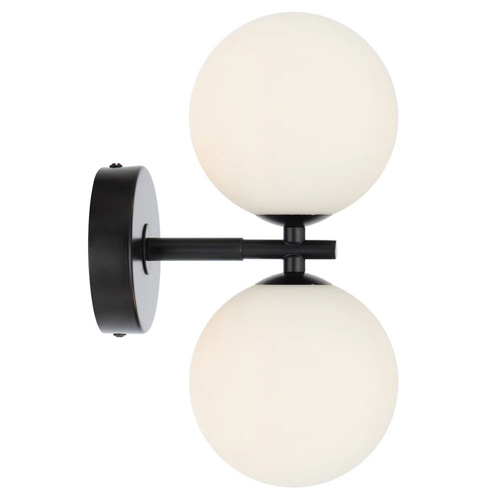 FELTON 2 LT WALL LIGHT 2x6wG9max P170 W120 H270 BLACK/ OPAL MATT